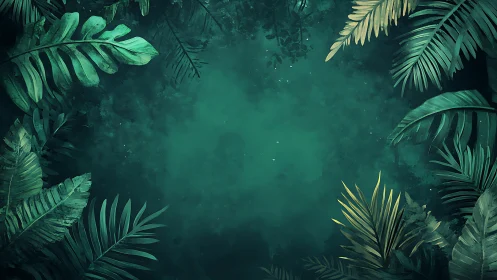 Emerald jungle frame cradling a quiet, secret clearing.