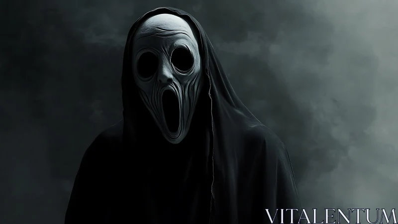 Midnight wraith leans from the fog, screaming in silence