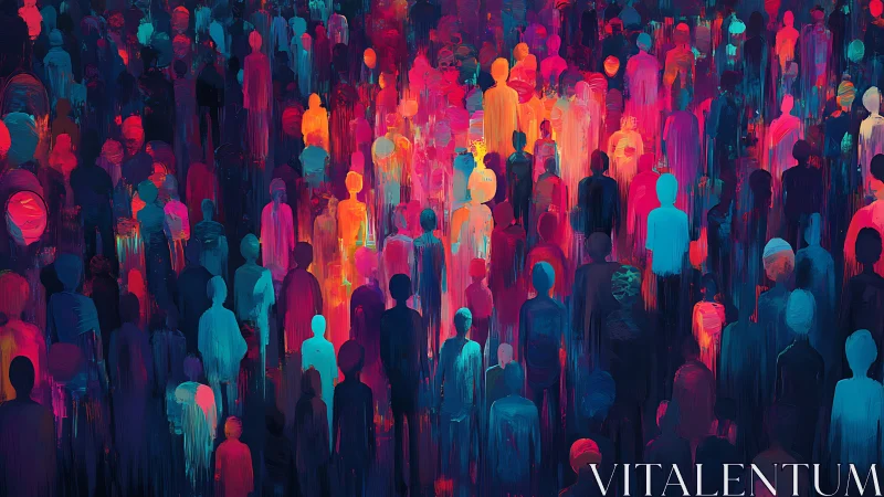 Abstract crowd visualization uses vertical strokes and hot&ndash;cold palette