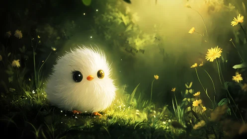 Fluffy Chick Discovers Spring Meadow Magic