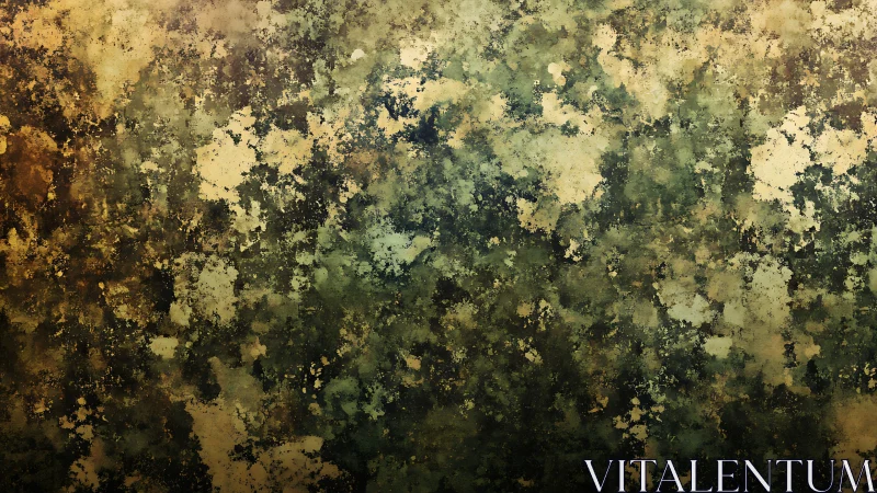 Earthy abstract texture evokes moss, stone, and patina surfaces.