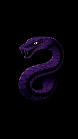 Coiled purple viper emblem with glowing highlights.
