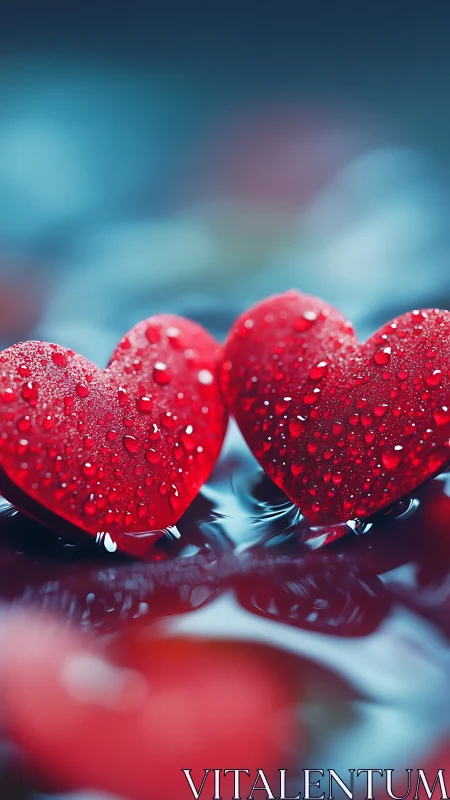 Glistening Hearts Speak of Love and Connection.