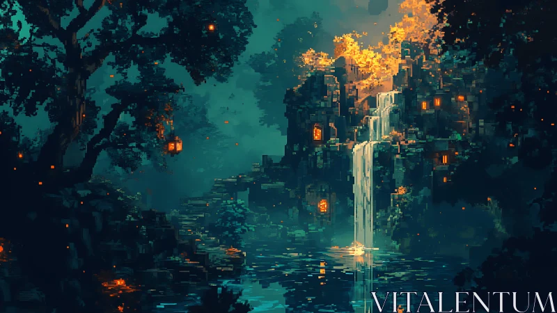 Neon Sanctuary: Where Nature Meets Techno Dreams.