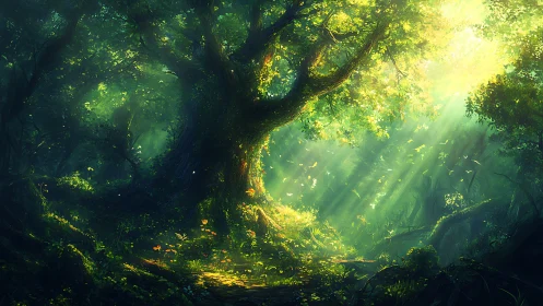 Luminous Sanctuary: Where Ancients Breathe Golden Light.