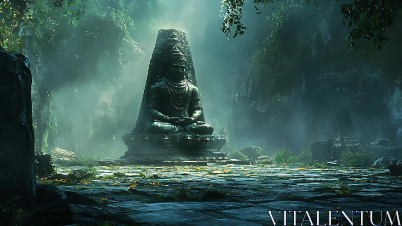 Silent Stone Sage in a Leaflit Jungle Temple Glow.