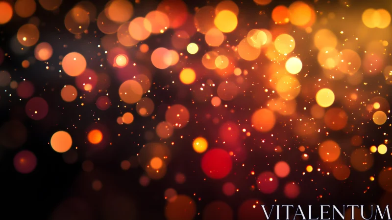 Warm glowing bokeh lights abstract background in festive style.