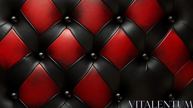 Velvet noir lattice of red leather diamonds in duet glow.