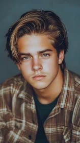 Photorealistic youth portrait with soft directional studio lighting.