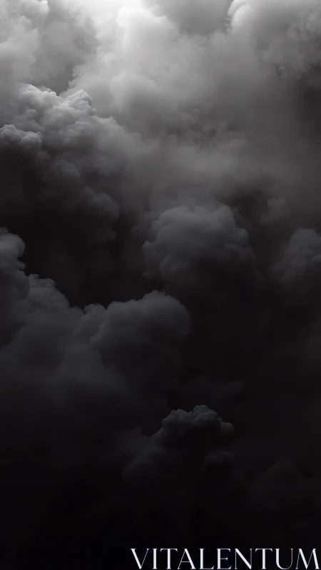 Moody storm clouds gathering in a quiet, dramatic sky.