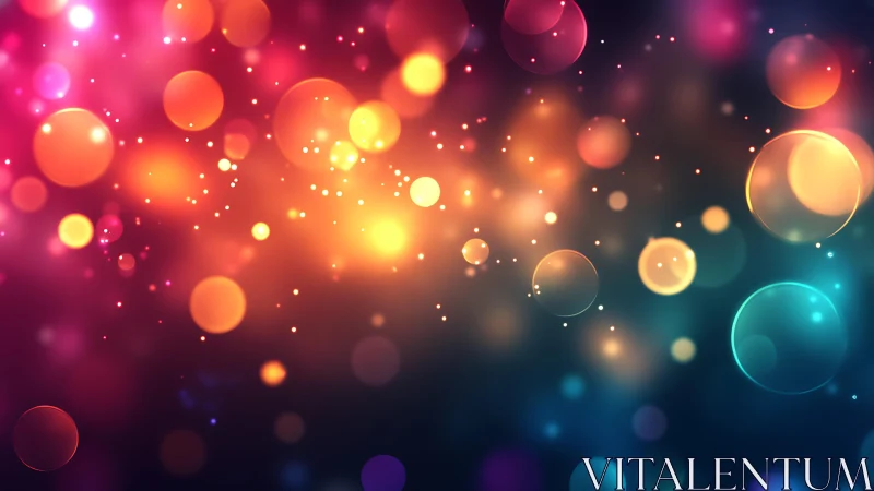 Vibrant bokeh light background in abstract colorful style.