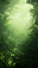 Luminescent Rainforest Canopy: Atmospheric Nature Photography.