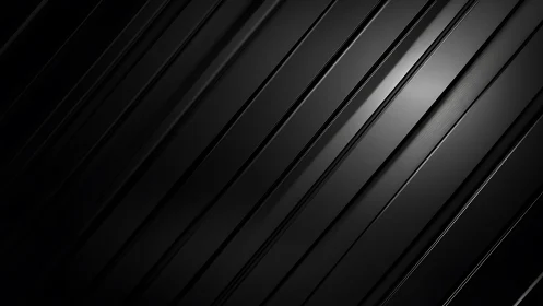 Oblique black metal panels with specular highlights and grooves