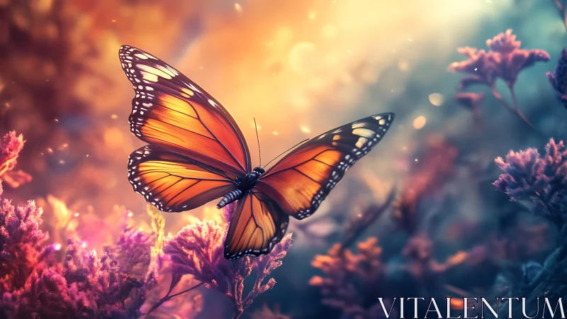 Digital rendering shows butterfly in shallow depth-of-field field