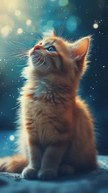 Whisker-Gazer Suspended in Stardust Dreams.