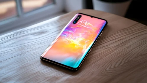 Liquid Dreams Dance Across Glass: Modern Smartphone's Glowing Portal