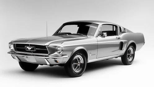 Shining classic muscle car posed for a timeless studio moment.