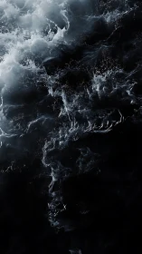 Stormlit currents swirling through a midnight seascape.