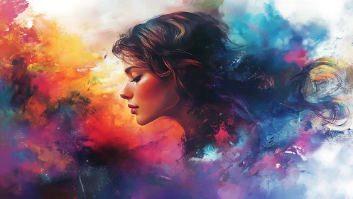 Dreamer in a swirl of color and quiet, tender light.