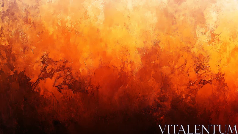 Abstract Fire Gradient Transitioning From Yellow to Deep Red Black