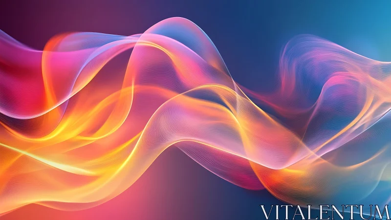 Spectral lightwave ribbons form translucent flowing gradients in motion
