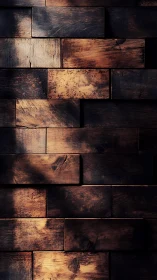 Charred timber block cladding under directional raking light.