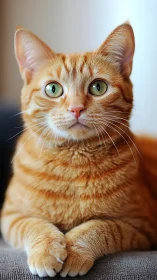 Golden-Eyed Gaze: The Portrait of Feline Contemplation.