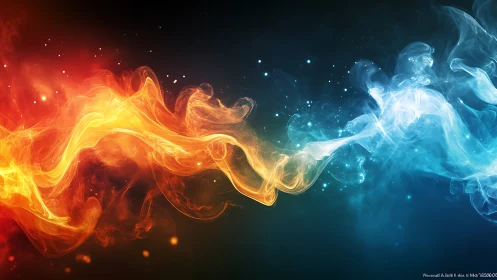 Fire and Ice: A Stunning Clash of Contrasting Elements