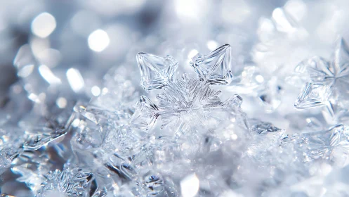 Macro diffraction study of hexagonal snow crystal lattice formation.