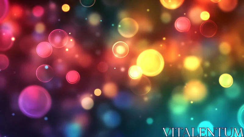 Chromatic bubble constellations drift across neon twilight.