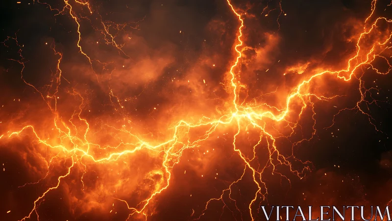 Volumetric Lightning Storm with Radiating Electrical Discharge Phenomena