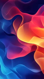 Glowing color waves flow softly across a dreamy dark space