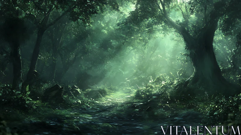 Emerald Cathedral: Where Sunlight Whispers Through Ancient Boughs.