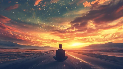 Stargazing dreamer turns a lonely highway into quiet cosmos