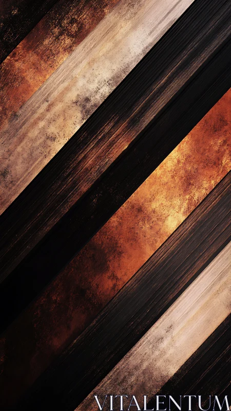 Diagonal textured bands form alternating metallic surface pattern