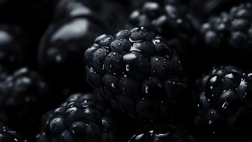 Glistening blackberries invite a close look at fresh ripeness