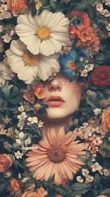 Whispers of petals framing a quiet, dreamlike portrait.