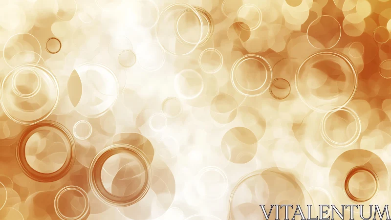 Abstract golden bokeh circles background with soft glowing style.