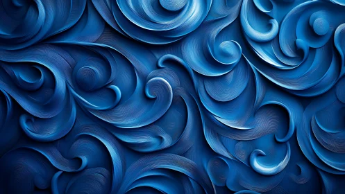 Gentle blue swirls dance in layered waves of soothing motion