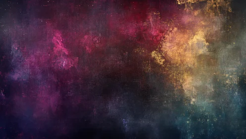 Rich cosmic colors gently melt into a dreamy painted night