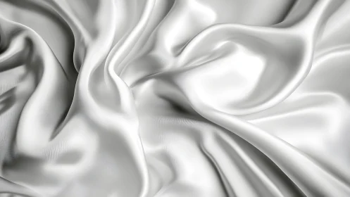 Silky white folds flowing like quiet moonlit water.