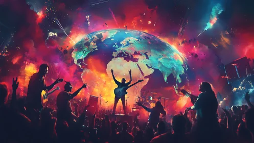 Electric world concert unites a cheering crowd in color and light