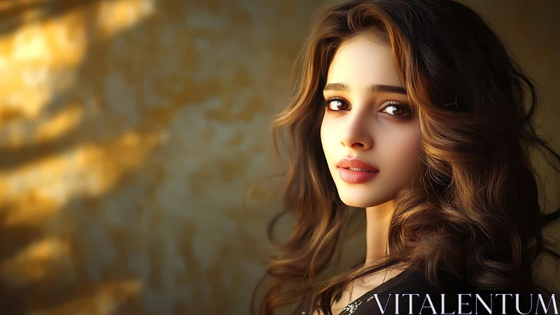 Soft evening light reveals a contemplative digital portrait