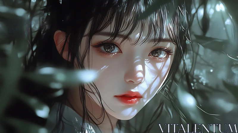 Soft woodland light kisses a quiet girl&rsquo;s thoughtful gaze