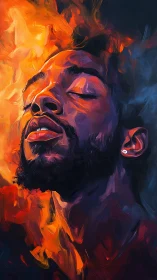 Soul adrift in color and flame-soaked quiet joy.