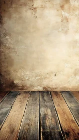 Sunlit vintage room corner with story-soaked wooden floor.