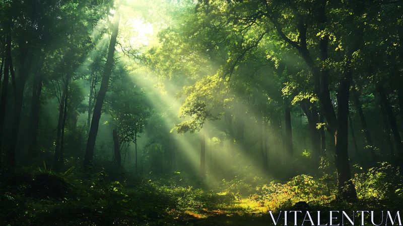 Luminous Cathedral: Where Sunlight Worships Among Ancient Trees.