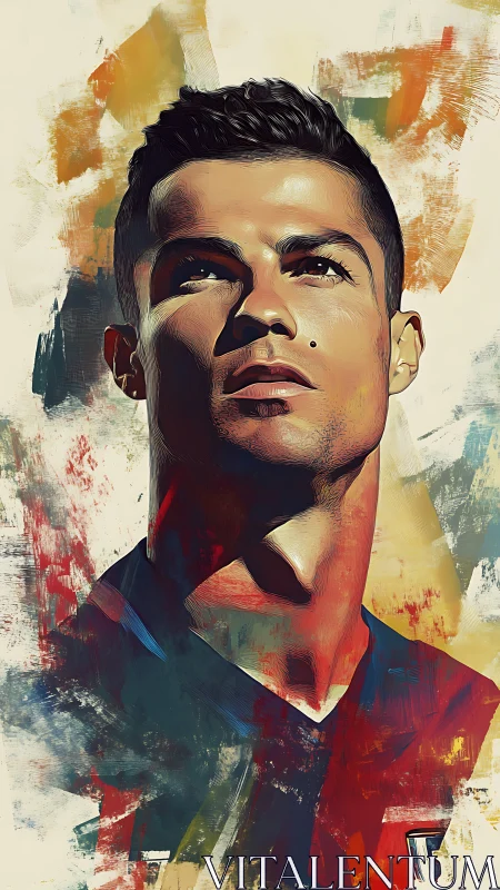 Angular male portrait rendered in expressive digital brushwork