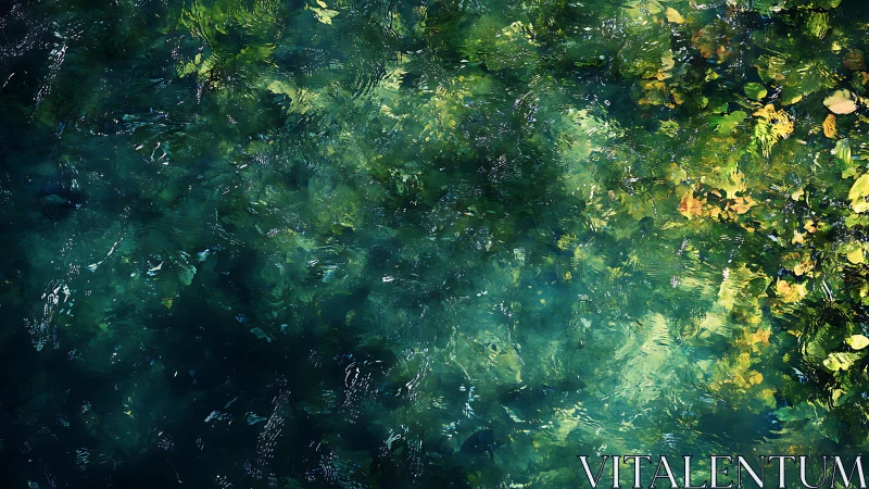 Surface water reflections record foliage and light gradients