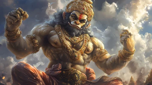 Mythic humanoid figure rendered with detailed musculature